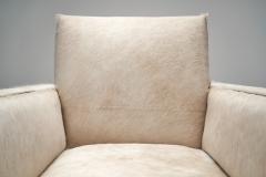 Norwegian Armchair in White Ponyskin Norway 1930s - 4563306