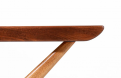 Norwegian Modern Sculpted Side Table with Magazine Basket - 2597389