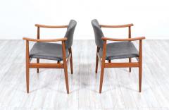 Norwegian Modern Sculpted Teak Arm Chairs - 2254467