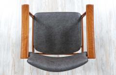 Norwegian Modern Sculpted Teak Arm Chairs - 2254469