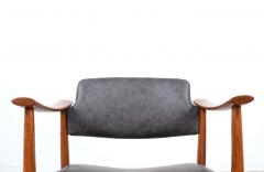 Norwegian Modern Sculpted Teak Arm Chairs - 2254471