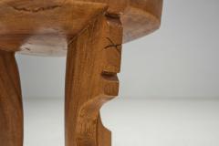 Norwegian Wooden Stool with Carved Legs Norway Early 20th Century - 3105370