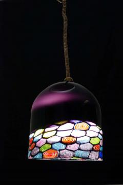 Noti Massari Italian Glass Dome Pendant by Leucos 1960s - 1811429