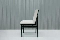 Novo Rumo Brazilian Modern 6 Chair Set in Off White Velvet Ebony Hardwood Novo Rumo 1960 - 3186642