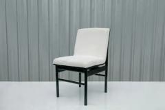 Novo Rumo Brazilian Modern 6 Chair Set in Off White Velvet Ebony Hardwood Novo Rumo 1960 - 3186644