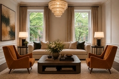 Novo Rumo Brazilian Modern Pair of Camel Mohair Club Chairs in Hardwood Att to Novo Rumo - 4694192