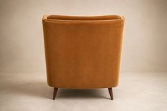 Novo Rumo Brazilian Modern Pair of Camel Mohair Club Chairs in Hardwood Att to Novo Rumo - 4694195
