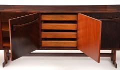 Novo Rumo Brazilian Modern Rosewood Credenza With Bow Design by Novo Rumo 1960s  - 4696420