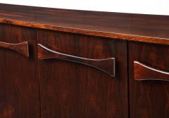 Novo Rumo Brazilian Modern Rosewood Credenza With Bow Design by Novo Rumo 1960s  - 4696430