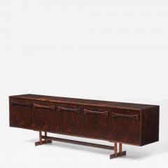 Novo Rumo Brazilian Modern Rosewood Credenza With Bow Design by Novo Rumo 1960s  - 4697367