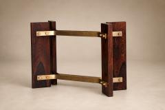 Novo Rumo Brazilian Modern Sideboard in Rosewood Brass Glass Novo Rumo Brazil - 4616038
