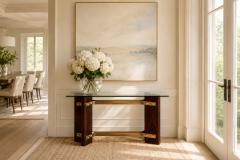 Novo Rumo Brazilian Modern Sideboard in Rosewood Brass Glass Novo Rumo Brazil - 4616049