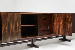 Novo Rumo Mid Century Modern Credenza in Hardwood Brass by Novo Rumo 1960 Brazil - 3186938