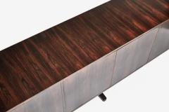 Novo Rumo Mid Century Modern Credenza in Hardwood Brass by Novo Rumo 1960 Brazil - 3187043