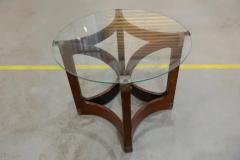 Novo Rumo Mid Century Modern Side Table in Bentwood Glass by Novo Rumo 1960s Brazil - 3511591