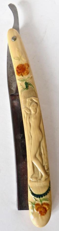 Nude Theme and Roses Straight Razor Germany 1905 - 2731420