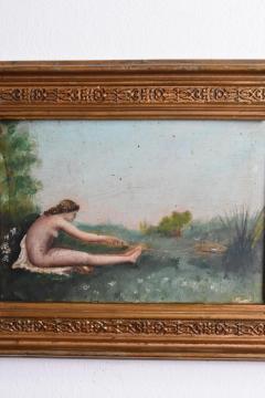 Nude bather symbolist painting 1900s  - 4684500