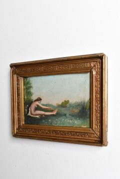Nude bather symbolist painting 1900s  - 4684501