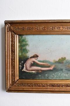 Nude bather symbolist painting 1900s  - 4684502