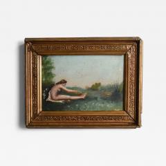Nude bather symbolist painting 1900s  - 4689378