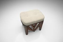 Nupe Stool With Upholstered Cushion Nigeria Mid 20th Century - 4515931