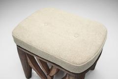 Nupe Stool With Upholstered Cushion Nigeria Mid 20th Century - 4515932