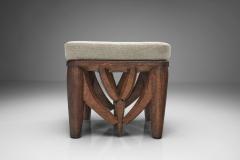 Nupe Stool With Upholstered Cushion Nigeria Mid 20th Century - 4515935