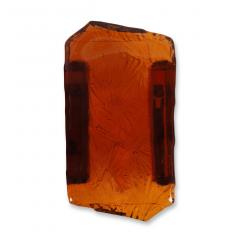 Nybro Armaturfabrik Brutalist Pair Sconces in Whiskey Hued Glass by Nybro - 3406487