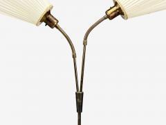 Nybro Armaturfabrik Floor Lamp Wood Metal Fabric Sweden 1940s - 4451193