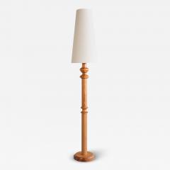 Nybro Armaturfabrik Nybro Armaturfabric Tall Floor Lamp in Solid Pine Wood Sweden 1960s - 3531199