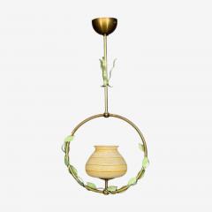 Nybro Armaturfabrik Pendant Light Brass Metal Sweden 1950s - 4754530
