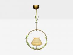 Nybro Armaturfabrik Pendant Light Brass Metal Sweden 1950s - 4754532