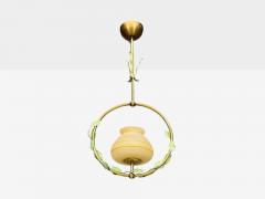 Nybro Armaturfabrik Pendant Light Brass Metal Sweden 1950s - 4754533