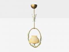 Nybro Armaturfabrik Pendant Light Brass Metal Sweden 1950s - 4754534
