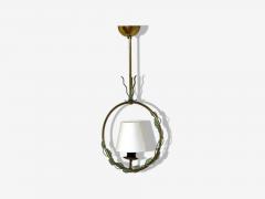 Nybro Armaturfabrik Swedish Modern Brass Metal Pendant Light Sweden 1950s - 4120464