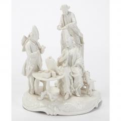 Nymphenburg Porcelain Manufactory Antique Nymphenburg Blanc De Chine Porcelain Figural Group the Hairdresser - 1745086