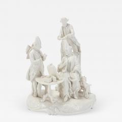 Nymphenburg Porcelain Manufactory Antique Nymphenburg Blanc De Chine Porcelain Figural Group the Hairdresser - 1745546