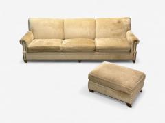O Henry House Large Traditional Sofa and Ottoman Velvet USA 2000s - 3988171