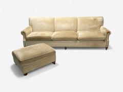 O Henry House Large Traditional Sofa and Ottoman Velvet USA 2000s - 3988173