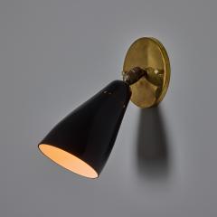 O Luce 1950s Giuseppe Ostuni Model 101 Black Articulating Sconce for O Luce - 4056085