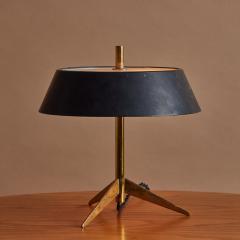 O Luce 1960s Giuseppe Ostuni Metal and Glass Tripod Table Lamp for O Luce - 3301138