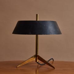 O Luce 1960s Giuseppe Ostuni Metal and Glass Tripod Table Lamp for O Luce - 3301147