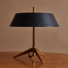 O Luce 1960s Giuseppe Ostuni Metal and Glass Tripod Table Lamp for O Luce - 3301148