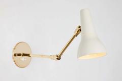 O Luce Pair of 1950s Giuseppe Ostuni Articulating Wall Lamps for O Luce - 2032401