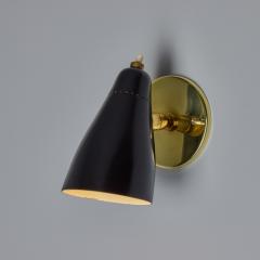 O Luce Pair of 1950s Giuseppe Ostuni Model 101 Black Articulating Sconces for O Luce - 4104977