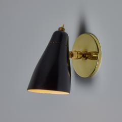 O Luce Pair of 1950s Giuseppe Ostuni Model 101 Black Articulating Sconces for O Luce - 4104979