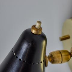 O Luce Pair of 1950s Giuseppe Ostuni Model 101 Black Articulating Sconces for O Luce - 4104980
