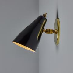O Luce Pair of 1950s Giuseppe Ostuni Model 101 Black Articulating Sconces for O Luce - 4104983