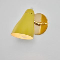 O Luce Pair of 1960s Giuseppe Ostuni Model 101 Yellow Articulating Sconces for O Luce - 2563161
