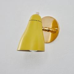 O Luce Pair of 1960s Giuseppe Ostuni Model 101 Yellow Articulating Sconces for O Luce - 2563162